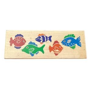 All Night Media Swimming Fish Sea Life 550H59 Rubber Stamp